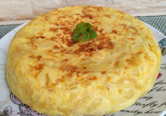 Tortilla de patata poco cuajada