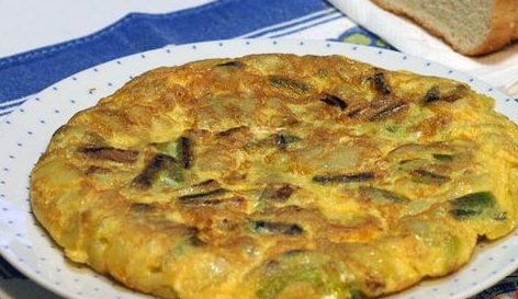 Tortilla de patata y berenjena