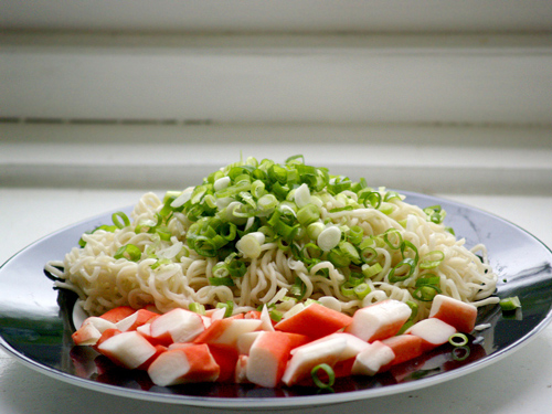 Pasta con surimi