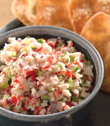 Ensalada de pepino y surimi