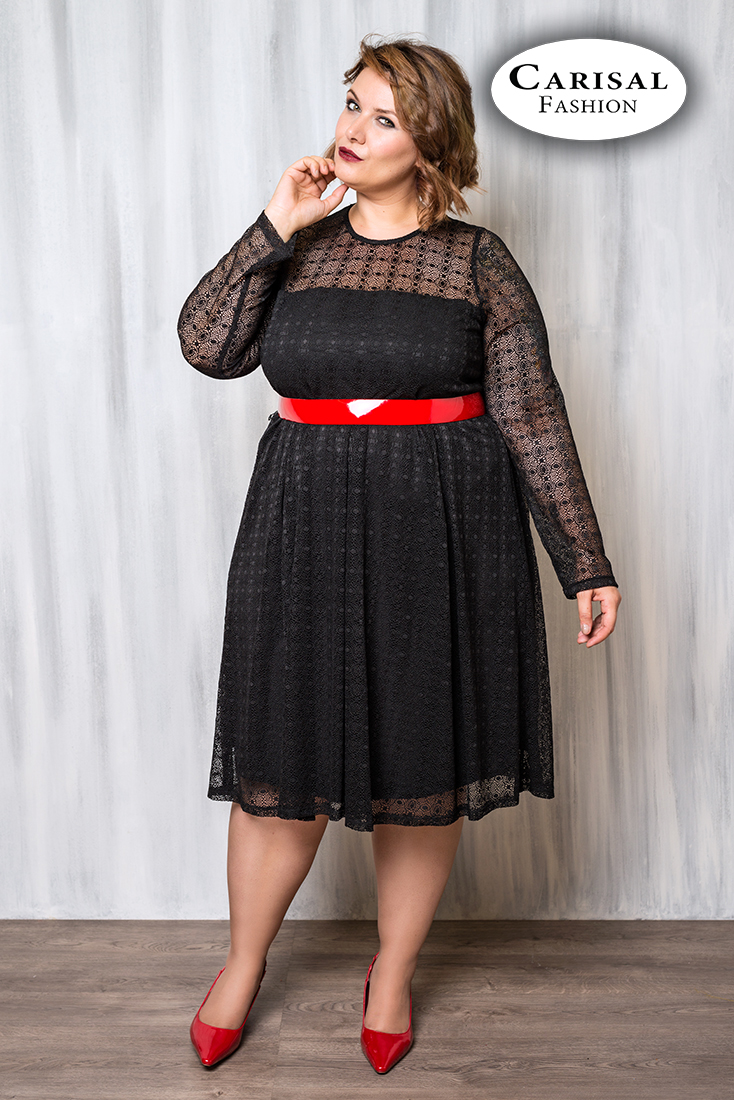 Vestido midi negro