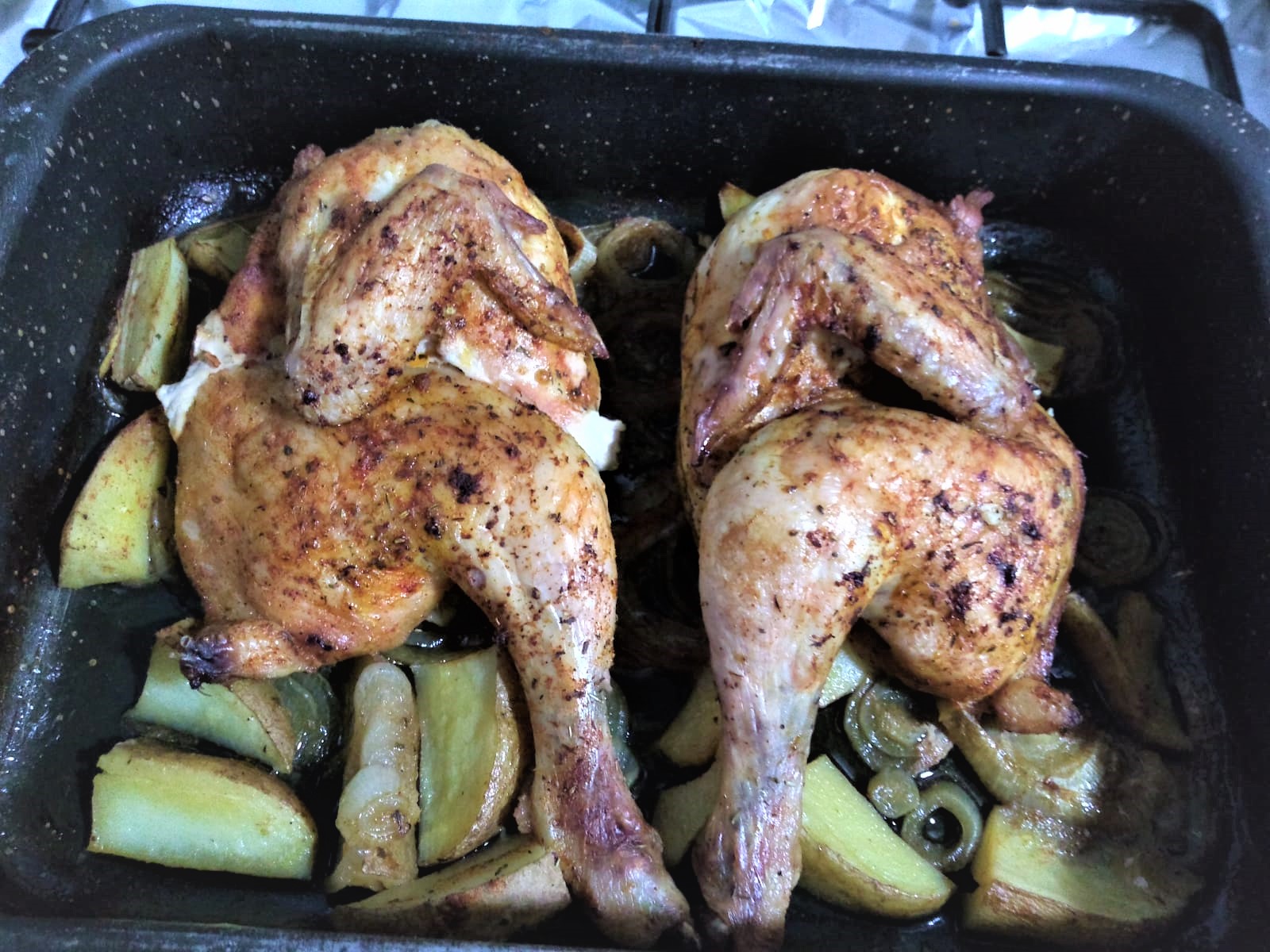 Pollo picantón entero asado 