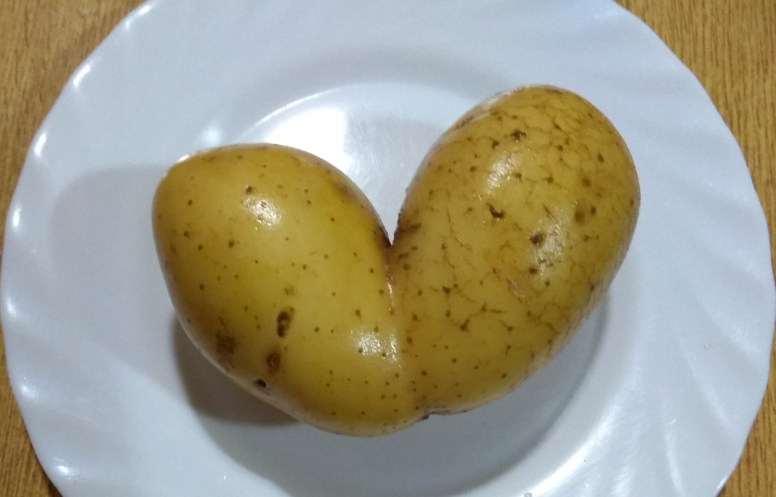 Patata con forma de corazón