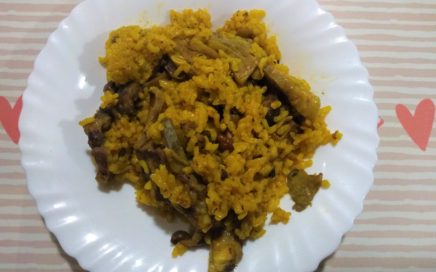 Arroz moruno de cordero y setas