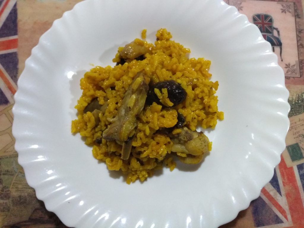 Arroz moruno de cordero y setas