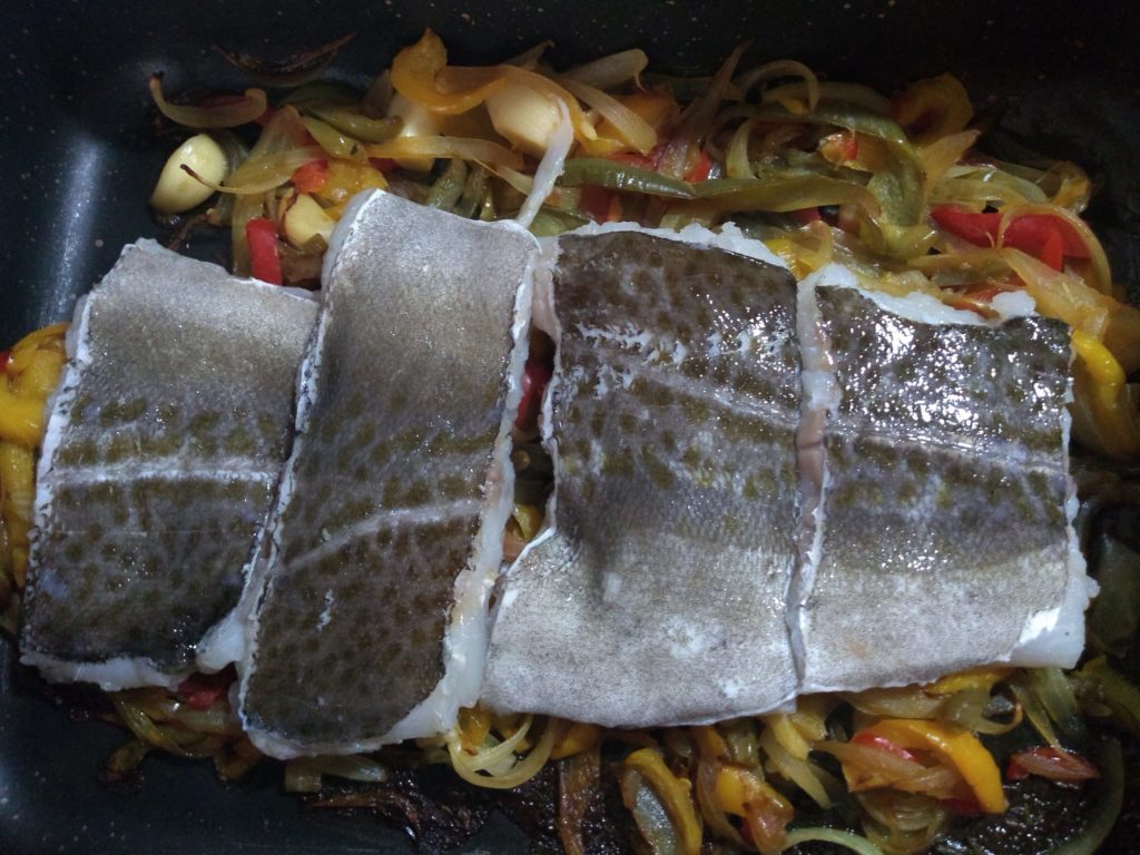 El mejor bacalao con pimientos