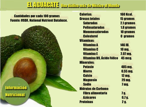 características nutricionales