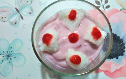 Mousse de fresa sin grasas