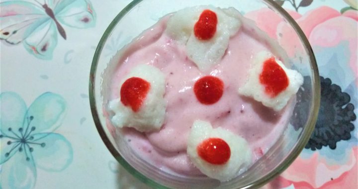 Mousse de fresa sin grasas